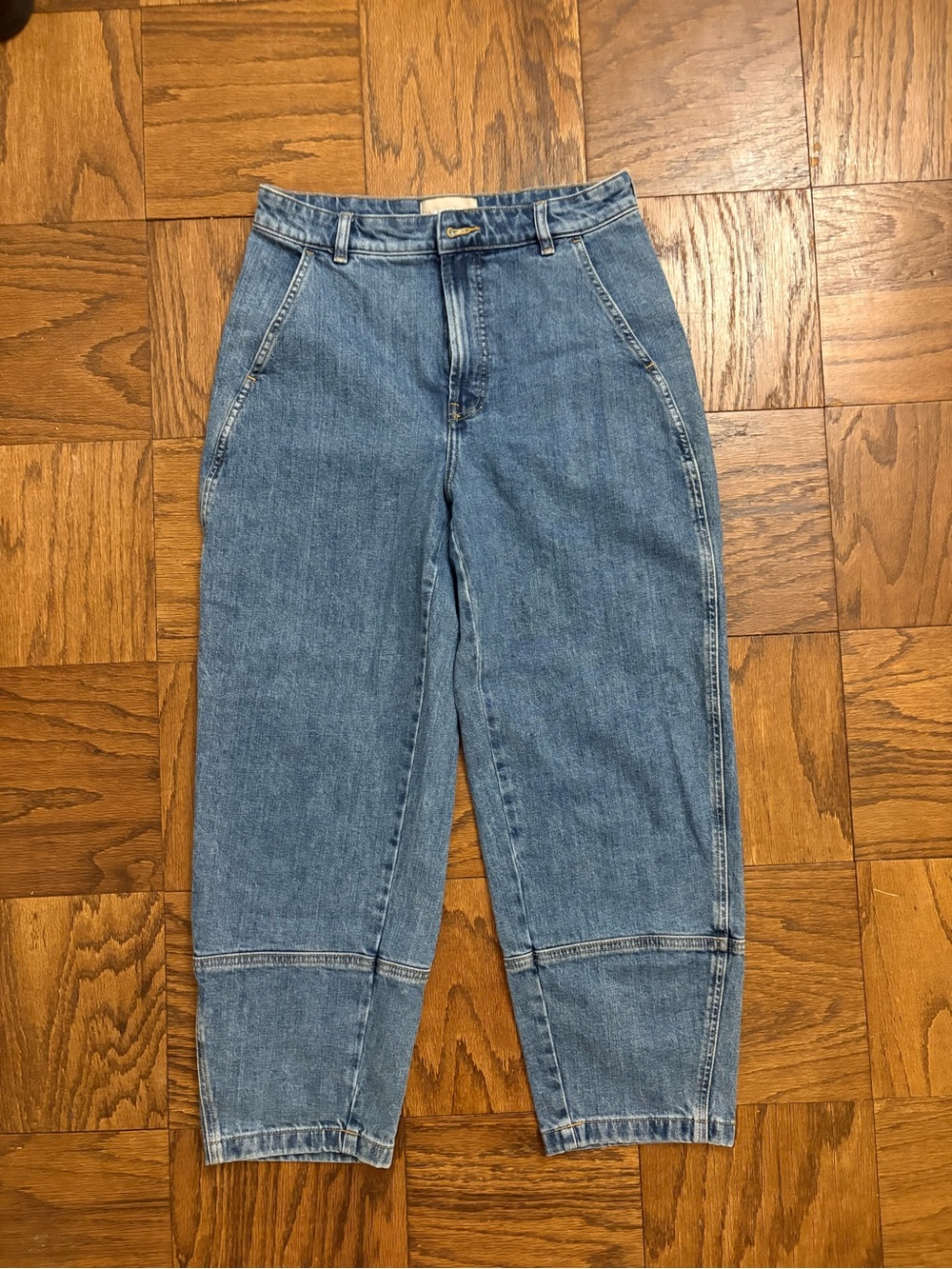 Everlane Medium Blue Barrel Jeans